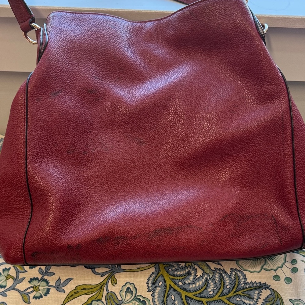 Coach Burgundy Leather Shoulder Bag - Picture 2 of 4